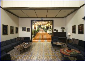 Lounge area of the Don Carlos Hotel in Costa Rica