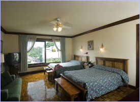 Rooms at the Don Carlos Hotel, downtown San Jose