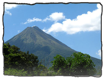 The Arenal Volcano on a clear day