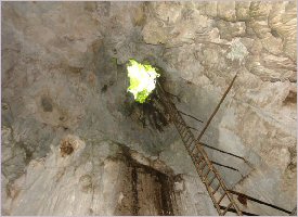 The Barra Honda cave entrance in Costa Rica